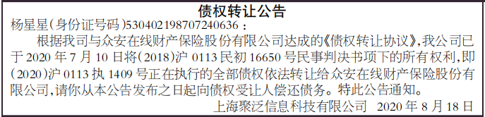 债权转让公告|全国发行的报纸登报|中国商报