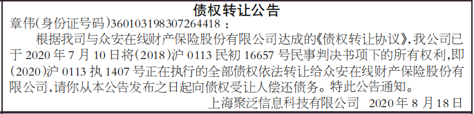 债权转让公告|全国发行的报纸登报|中国商报