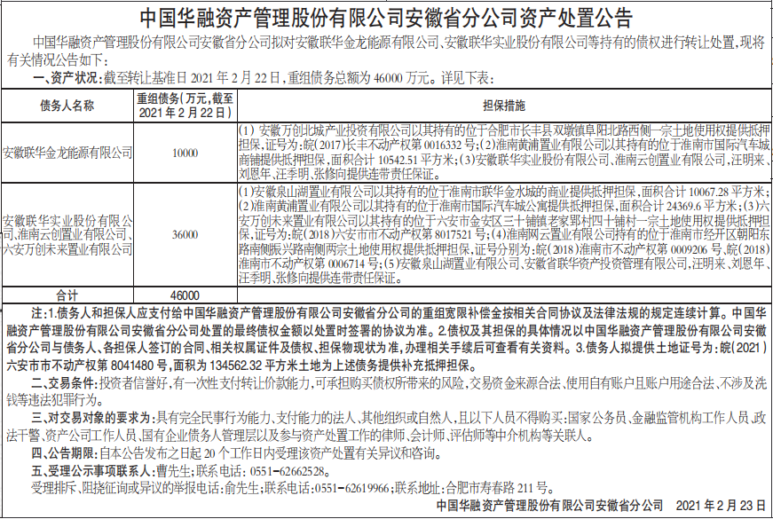 资产处置公告