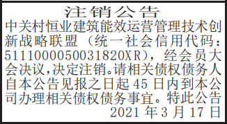 社会团体注销公告