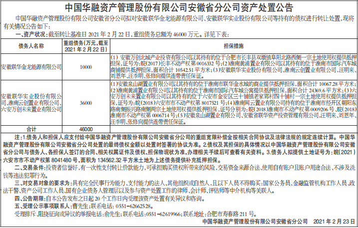 资产处置公告