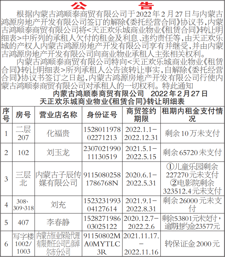 解除委托经营合同协议书公告