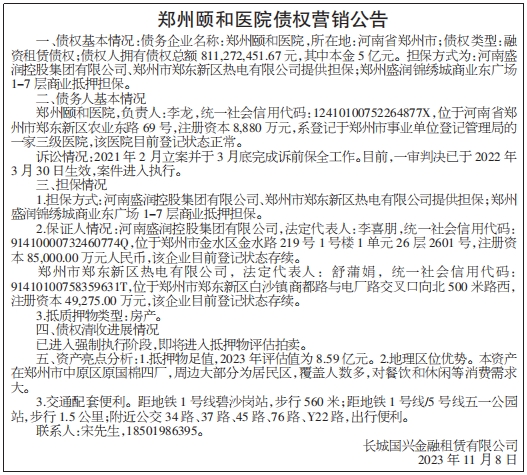 债权营销公告